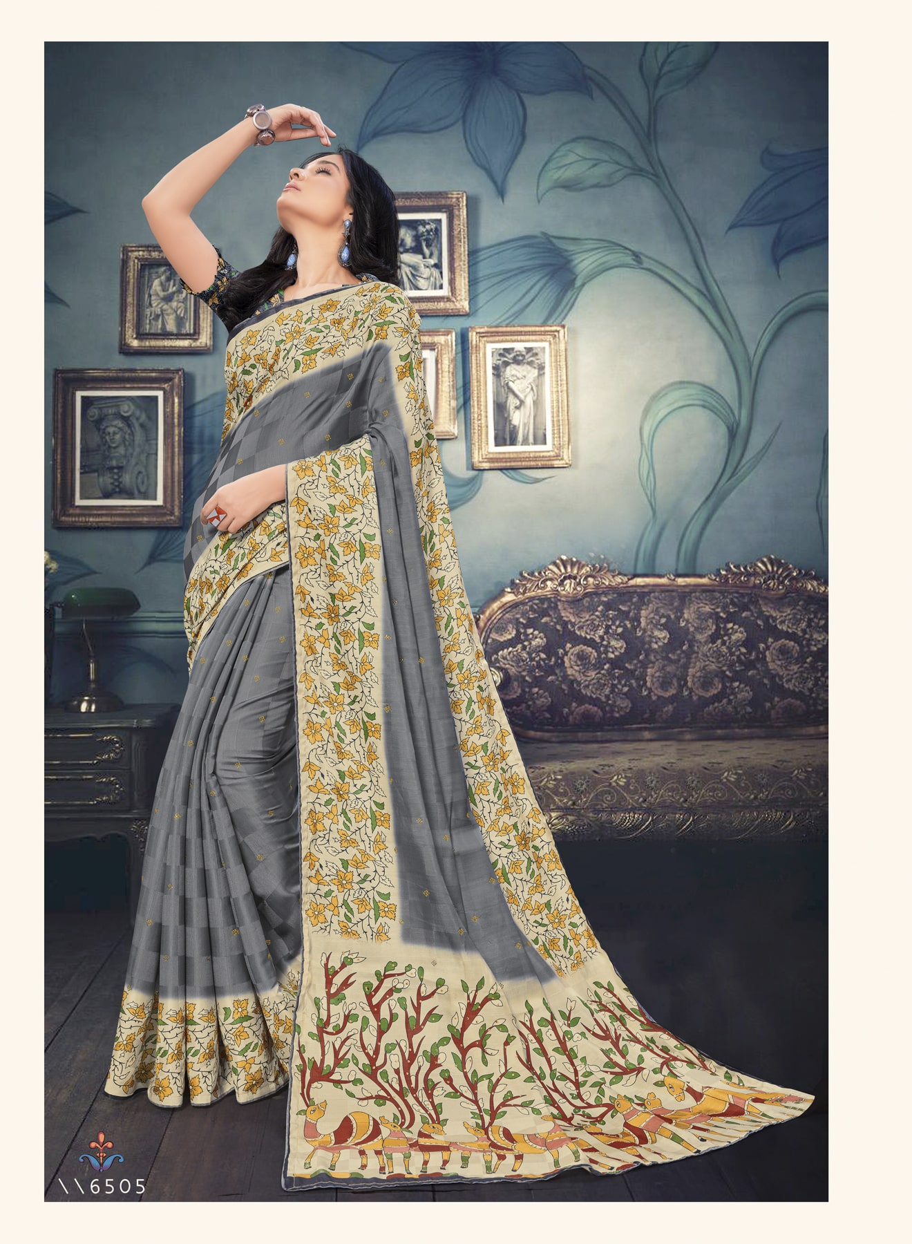 Embellished Tussar Silk Saree