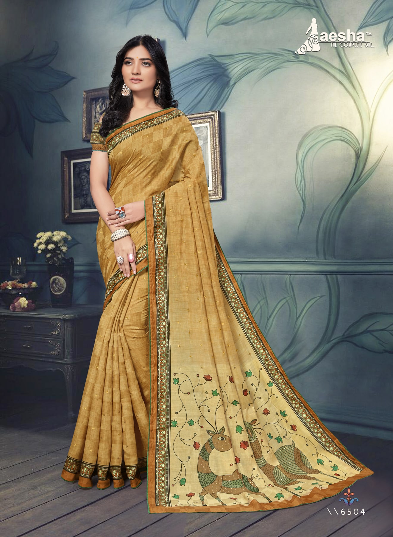 Embellished Tussar Silk Saree