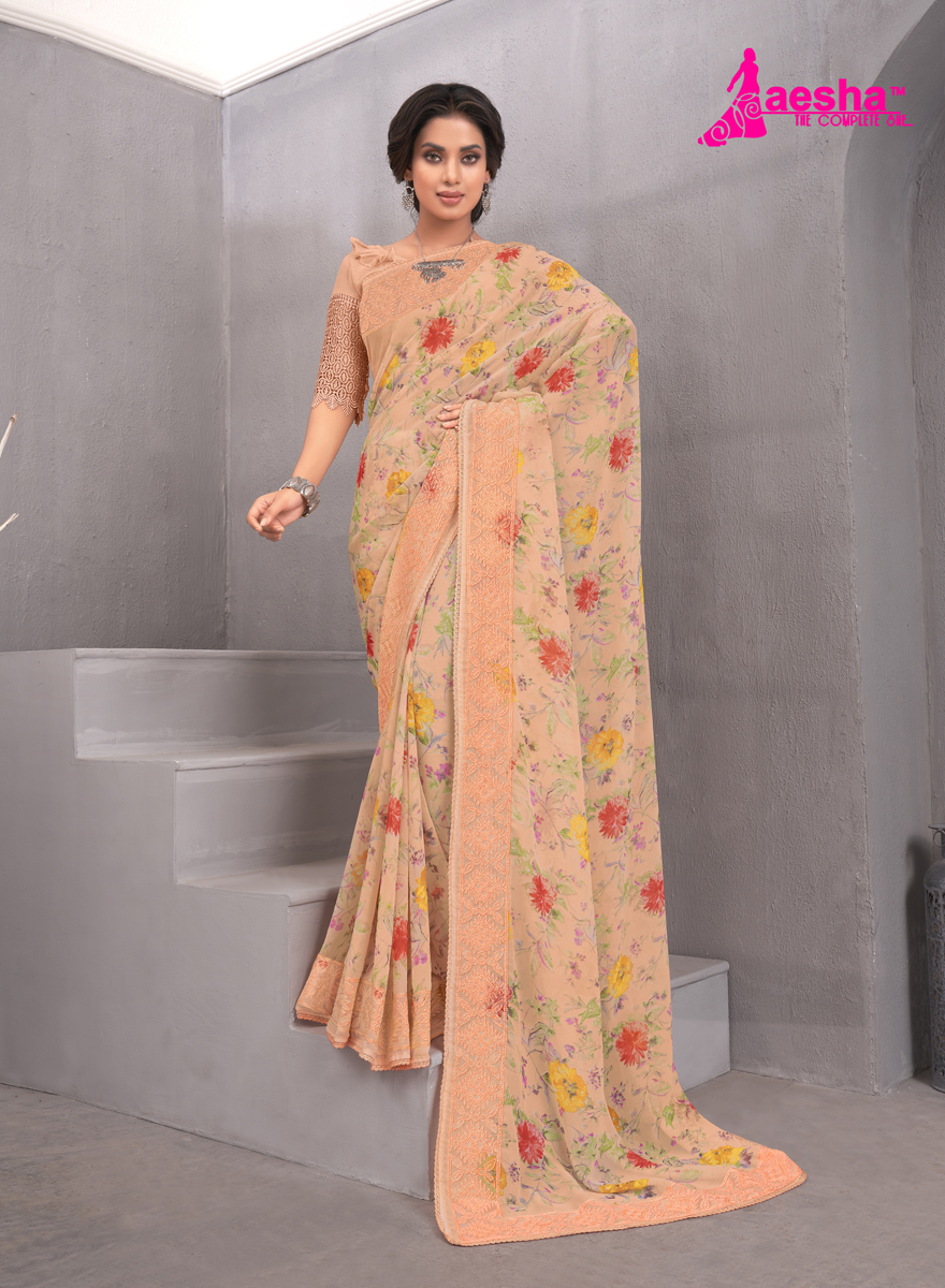 Fancy Georgette Printed Saree