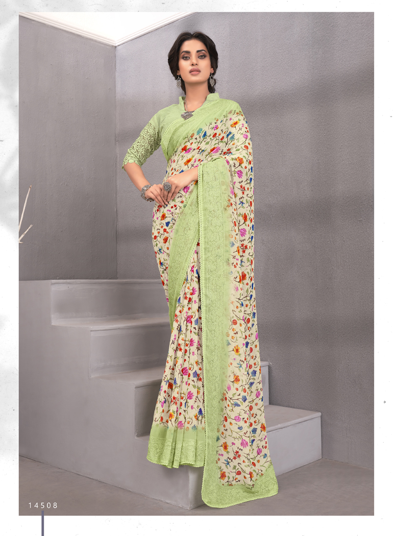 Fancy Georgette Printed Saree
